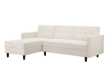 Schlafsofa >Hannover II< in Creme-Weiß, Cord...