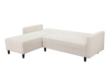 Schlafsofa >Hannover II< in Creme-Weiß, Cord - 213x82x153cm (BxHxT)