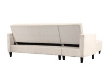 Schlafsofa >Hannover II< in Creme-Weiß, Cord - 213x82x153cm (BxHxT)