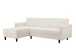 Schlafsofa >Hannover II< in Creme-Weiß, Cord - 213x82x153cm (BxHxT)