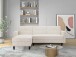 Schlafsofa >Hannover II< in Creme-Weiß, Cord - 213x82x153cm (BxHxT)