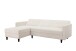 Schlafsofa >Hannover II< in Creme-Weiß, Cord - 213x82x153cm (BxHxT)