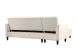 Schlafsofa >Hannover II< in Creme-Weiß, Cord - 213x82x153cm (BxHxT)