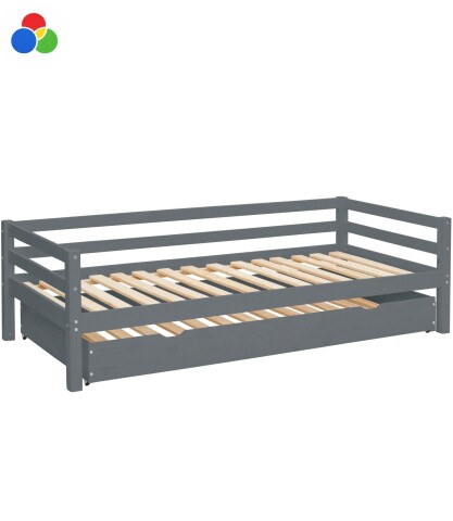 Bett >Athen< inkl. Lattenrost, verschiedene Farben aus Kiefer massiv - 208x60x98cm (BxHxT)