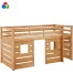 Hochbett >Athen< in Kiefer 3 verschiedene Farben - 208x111x103cm (BxHxT)