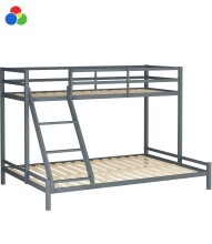 Etagenbett >Athen2< in Kiefer grau, weiss oder...