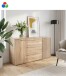 Kommode >ARANK< in Mauvella Eiche sand oder schwarz - 162,5x84,9x41,7cm (BxHxT)