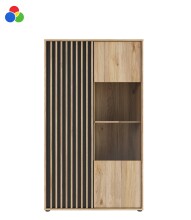 Stauraumvitrine >ARANK< in Mauvella Eiche sand oder...