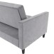 Schlafsofa >Palermo< in Grau, Samt - 213x82x154cm (BxHxT)