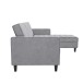 Schlafsofa >Palermo< in Grau, Samt - 213x82x154cm (BxHxT)