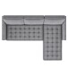 Schlafsofa >Palermo< in Grau, Samt - 213x82x154cm (BxHxT)
