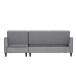 Schlafsofa >Palermo< in Grau, Samt - 213x82x154cm (BxHxT)