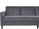 Schlafsofa >Palermo< in Anthrazit, Samt - 213x82x154cm (BxHxT)