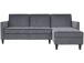 Schlafsofa >Palermo< in Anthrazit, Samt - 213x82x154cm (BxHxT)