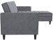 Schlafsofa >Palermo< in Anthrazit, Samt - 213x82x154cm (BxHxT)