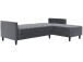 Schlafsofa >Palermo< in Anthrazit, Samt - 213x82x154cm (BxHxT)