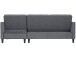Schlafsofa >Palermo< in Anthrazit, Samt - 213x82x154cm (BxHxT)
