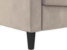 Schlafsofa >Palermo< in Taupe, Samt - 213x82x154cm (BxHxT)