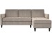 Schlafsofa >Palermo< in Taupe, Samt - 213x82x154cm (BxHxT)