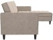 Schlafsofa >Palermo< in Taupe, Samt - 213x82x154cm (BxHxT)