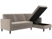 Schlafsofa >Palermo< in Taupe, Samt - 213x82x154cm (BxHxT)