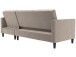 Schlafsofa >Palermo< in Taupe, Samt - 213x82x154cm (BxHxT)