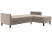 Schlafsofa >Palermo< in Taupe, Samt - 213x82x154cm (BxHxT)