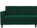 Schlafsofa >Palermo< in Dunkelgrün, Samt - 213x82x154cm (BxHxT)