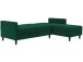 Schlafsofa >Palermo< in Dunkelgrün, Samt - 213x82x154cm (BxHxT)
