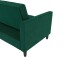 Schlafsofa >Palermo< in Dunkelgrün, Samt - 213x82x154cm (BxHxT)