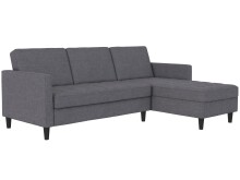 Schlafsofa >Palermo< in Grau, Leinenstoff-Optik -...