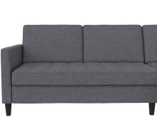 Schlafsofa >Palermo< in Grau, Leinenstoff-Optik - 213x82x154cm (BxHxT)