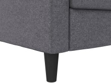 Schlafsofa >Palermo< in Grau, Leinenstoff-Optik - 213x82x154cm (BxHxT)