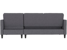 Schlafsofa >Palermo< in Grau, Leinenstoff-Optik - 213x82x154cm (BxHxT)