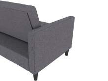 Schlafsofa >Palermo< in Grau, Leinenstoff-Optik - 213x82x154cm (BxHxT)