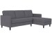 Schlafsofa >Palermo< in Grau, Leinenstoff-Optik - 213x82x154cm (BxHxT)