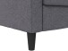 Schlafsofa >Palermo< in Grau, Leinenstoff-Optik - 213x82x154cm (BxHxT)