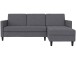 Schlafsofa >Palermo< in Grau, Leinenstoff-Optik - 213x82x154cm (BxHxT)