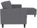 Schlafsofa >Palermo< in Grau, Leinenstoff-Optik - 213x82x154cm (BxHxT)
