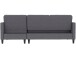 Schlafsofa >Palermo< in Grau, Leinenstoff-Optik - 213x82x154cm (BxHxT)