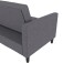 Schlafsofa >Palermo< in Grau, Leinenstoff-Optik - 213x82x154cm (BxHxT)