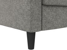 Schlafsofa >Palermo< in Anthrazit, Leinenstoff-Optik - 213x82x154cm (BxHxT)