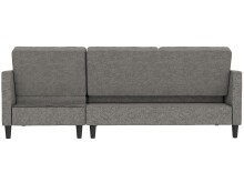 Schlafsofa >Palermo< in Anthrazit, Leinenstoff-Optik - 213x82x154cm (BxHxT)