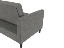 Schlafsofa >Palermo< in Anthrazit, Leinenstoff-Optik - 213x82x154cm (BxHxT)