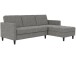 Schlafsofa >Palermo< in Anthrazit, Leinenstoff-Optik - 213x82x154cm (BxHxT)