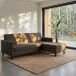 Schlafsofa >Palermo< in Anthrazit, Leinenstoff-Optik - 213x82x154cm (BxHxT)