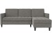 Schlafsofa >Palermo< in Anthrazit, Leinenstoff-Optik - 213x82x154cm (BxHxT)