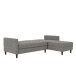 Schlafsofa >Palermo< in Anthrazit, Leinenstoff-Optik - 213x82x154cm (BxHxT)