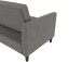 Schlafsofa >Palermo< in Anthrazit, Leinenstoff-Optik - 213x82x154cm (BxHxT)
