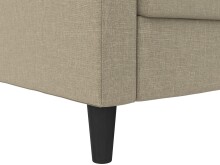 Schlafsofa >Palermo< in Cappuccino, Leinenstoff-Optik - 213x82x154cm (BxHxT)